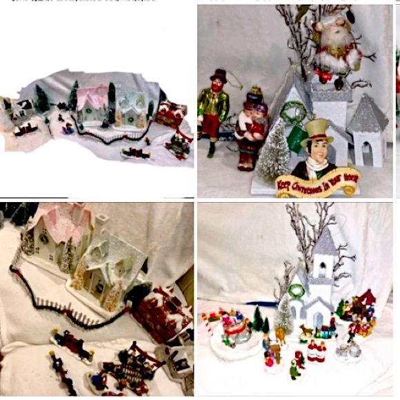 Make an OFFER Colossal CHRISTMAS READY VILLAGE, Villagers, Ornaments, Trees - Picture 5 of 17